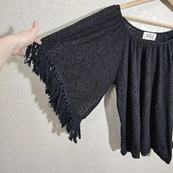 Vintage VaVa by Joy Han Tassel Fringe Blouse - Picture 4 of 6